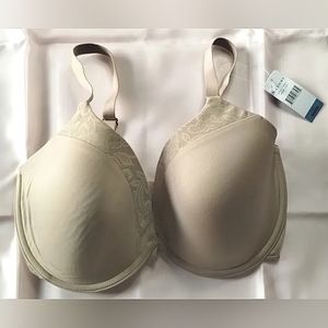 Natori Intrigue Average Plunge Underwire Bra 730051 Cafe 34DDD beige